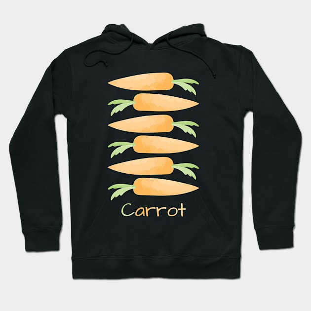 illustration carrot water color Hoodie by flasix